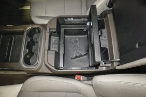 GMC Sierra 1500 Console Safe - Tuffy Products - W/ Keyed Lock - Black - `19-`24